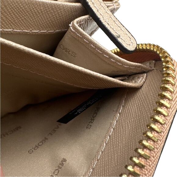 MICHAEL KORS Pink Glitter Zip Around Wallet - Picture 9 of 11